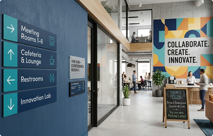 Glass Partitions and Privacy Graphics