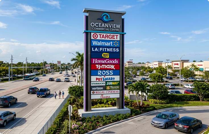 Pylon Signs for Rhode Island Retail Centers and Highway-Visible Properties